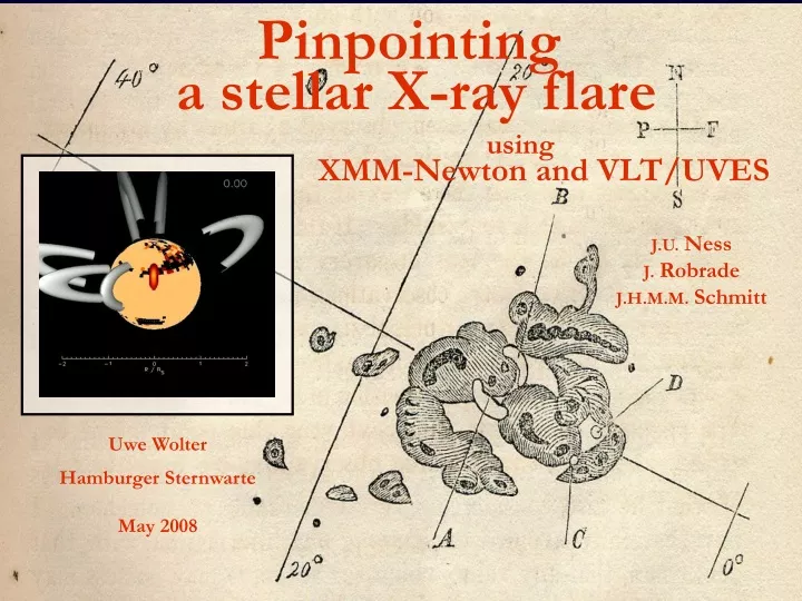 pinpointing a stellar x ray flare using