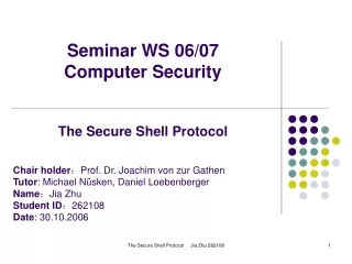 Seminar WS 06/07 Computer Security