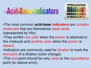 Acid-Base Indicators