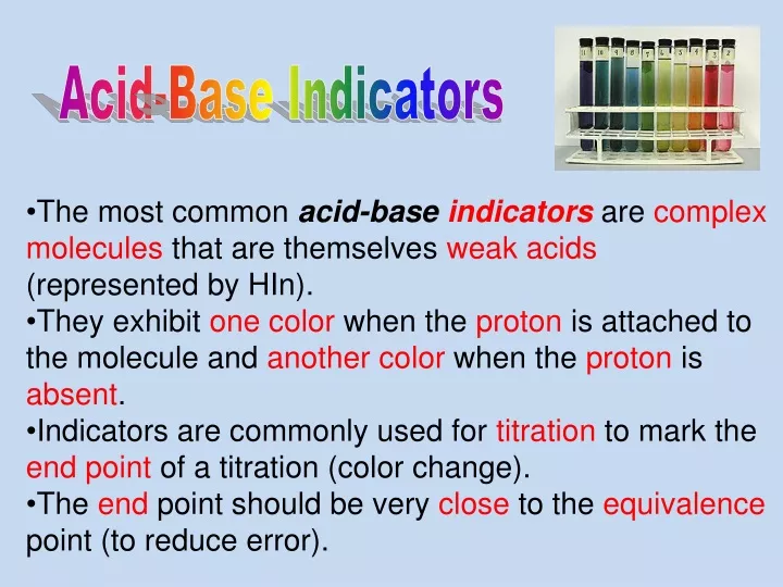 PPT Acid Base Indicators PowerPoint Presentation free download