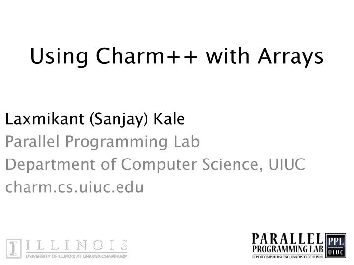 using charm with arrays