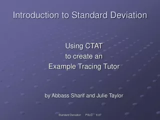 Introduction to Standard Deviation