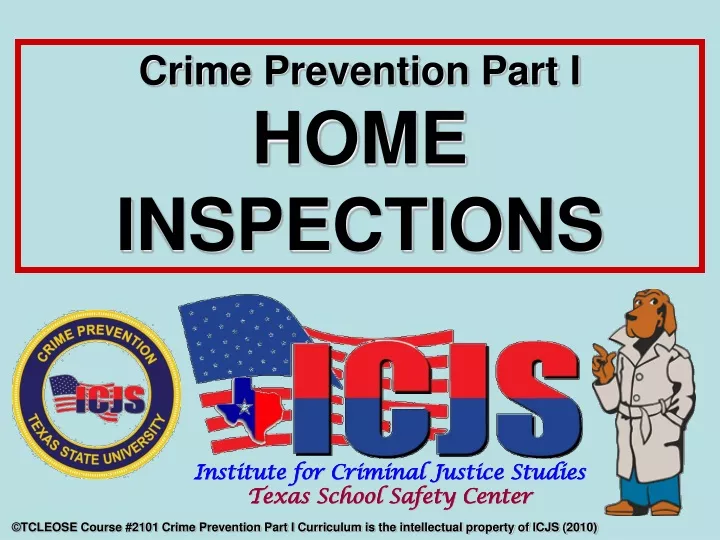 crime prevention part i home inspections