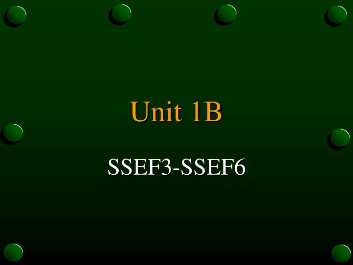 unit 1b