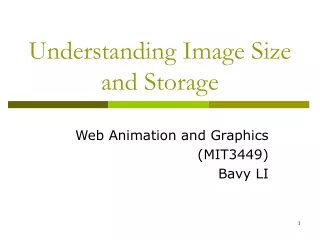 Understanding Image Size  and Storage