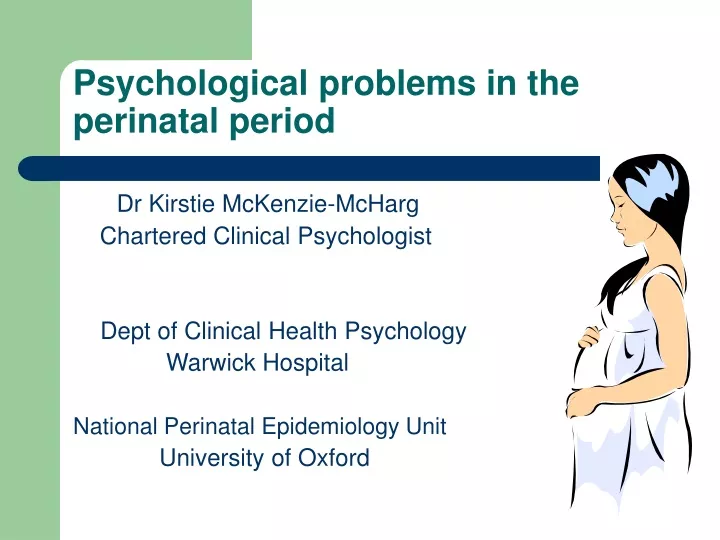 psychological problems in the perinatal period