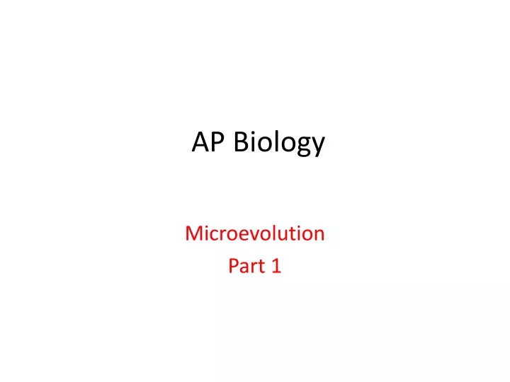 ap biology