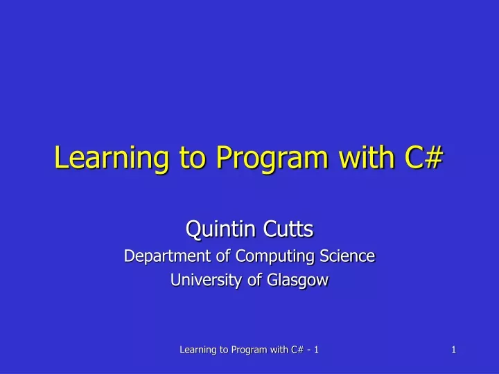 learning to program with c
