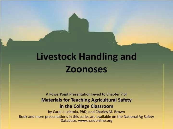 livestock handling and zoonoses