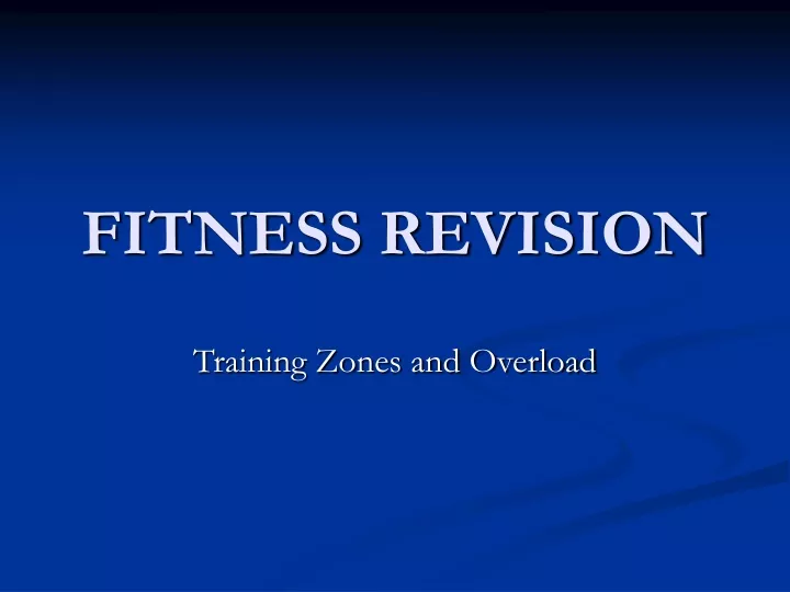 fitness revision