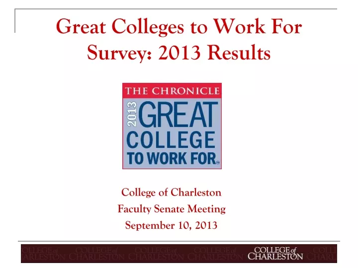 great colleges to work for survey 2013 results