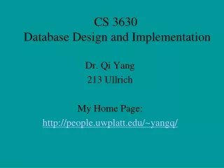 CS 3630   Database Design and Implementation