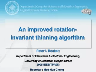 An improved rotation-invariant thinning algorithm