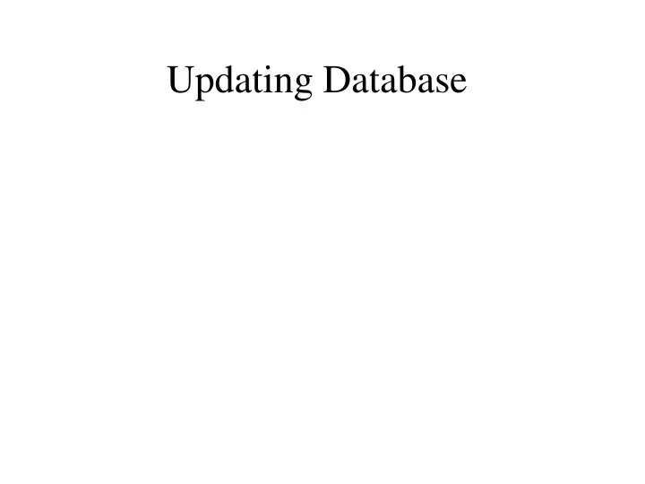 updating database