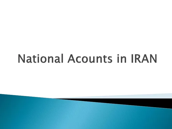 national acounts in iran