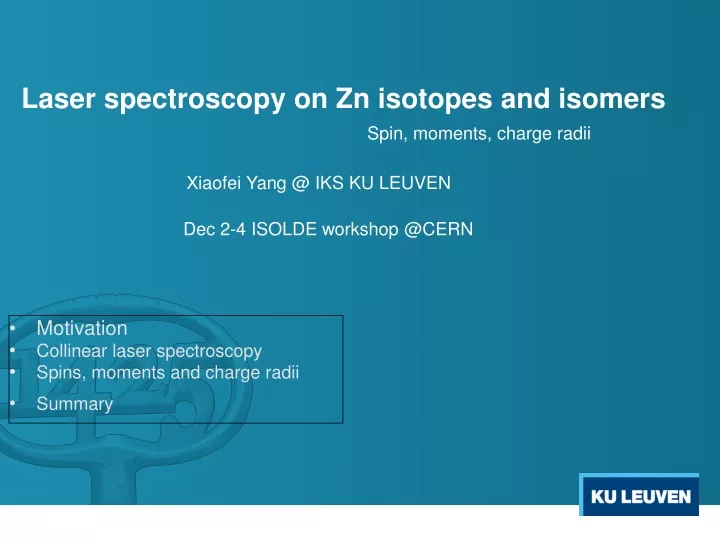 laser spectroscopy on zn isotopes and isomers