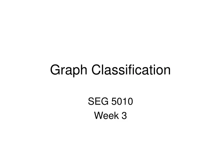 graph classification