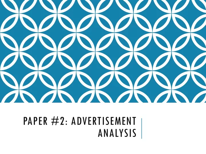 paper 2 advertisement analysis
