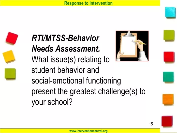 rti mtss behavior needs assessment what issue