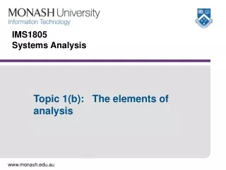 IMS1805 Systems Analysis