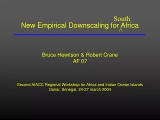 New Empirical Downscaling for Africa
