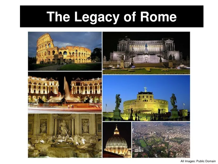the legacy of rome