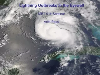 Lightning Outbreaks in the Eyewall MET 614 Seminar Antti Pessi