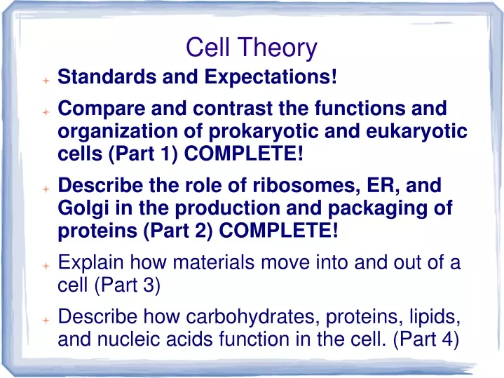 cell theory