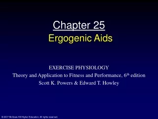 Chapter 25 Ergogenic Aids