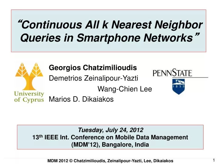 continuous all k nearest neighbor queries in smartphone networks