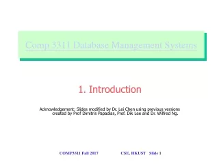 Comp 3311 Database Management Systems