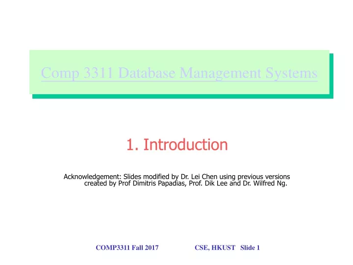 comp 3311 database management systems