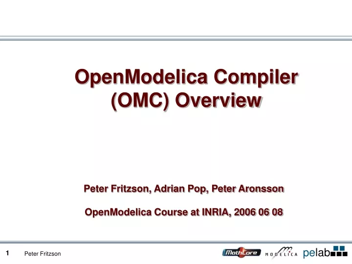 openmodelica compiler omc overview