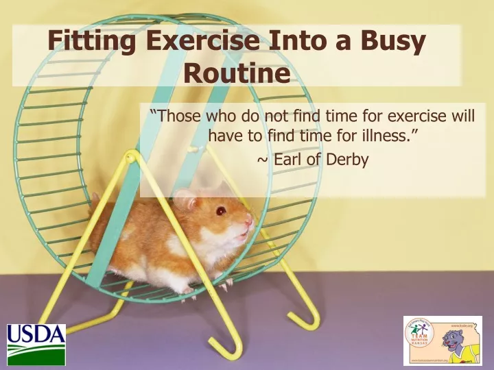 fitting exercise into a busy routine