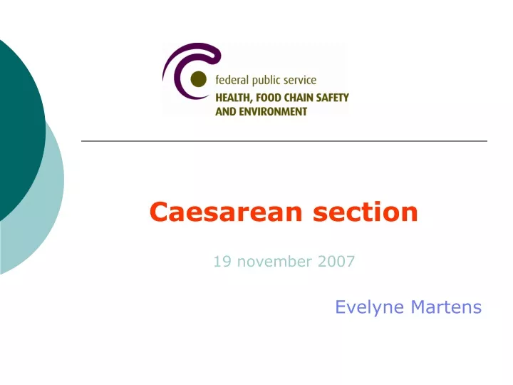 caesarean section 19 november 2007 evelyne martens