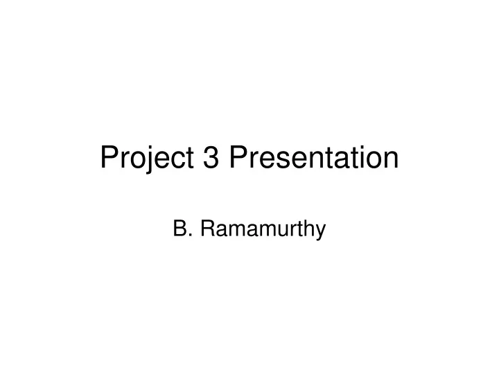 project 3 presentation
