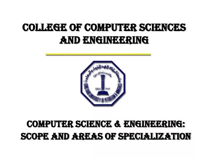 college of computer sciences and engineering