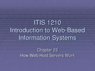 ITIS 1210 Introduction to Web-Based Information Systems