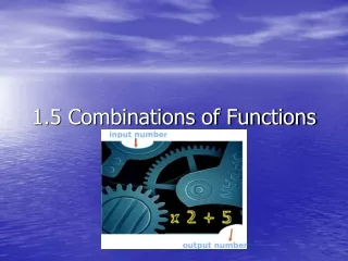 1.5 Combinations of Functions
