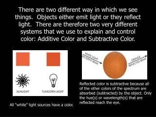 All “white” light sources have a color.