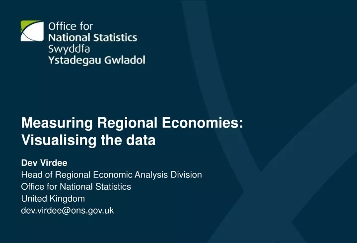 measuring regional economies visualising the data