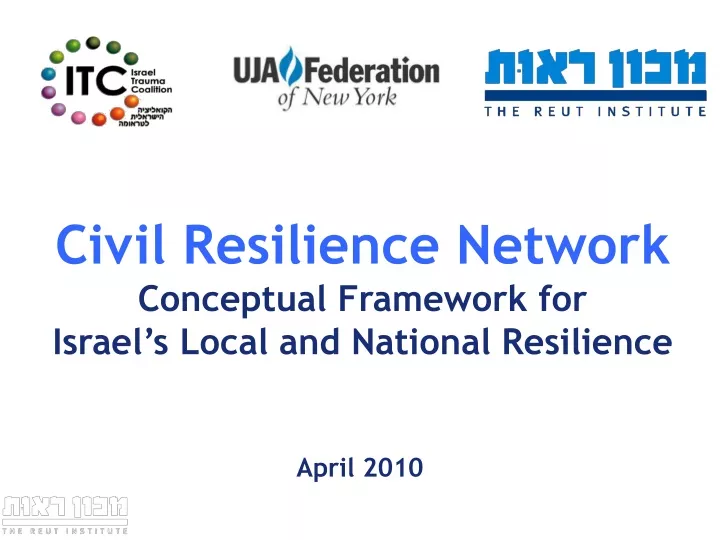 civil resilience network conceptual framework