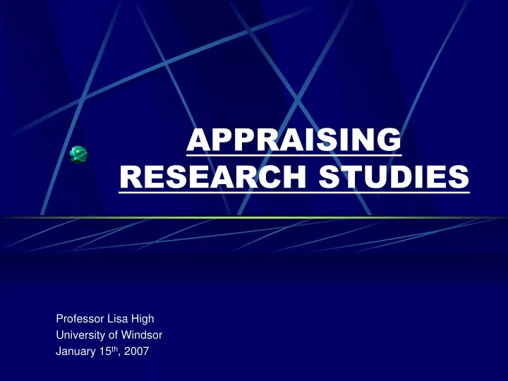 appraising research studies