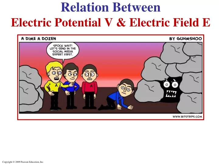 relation between electric potential v electric field e