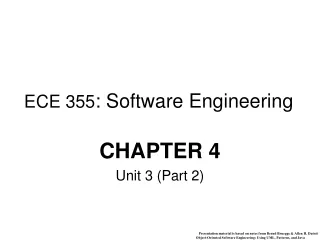 ECE 355 : Software Engineering
