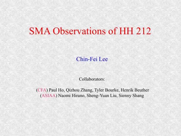 sma observations of hh 212