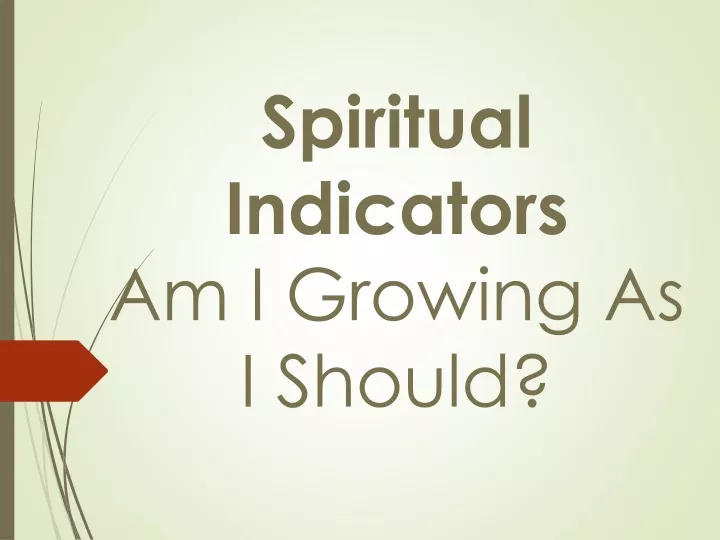 spiritual indicators am i growing as i should