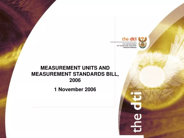 measurement units and measurement standards bill