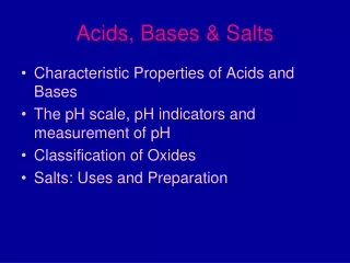 Acids, Bases &amp; Salts