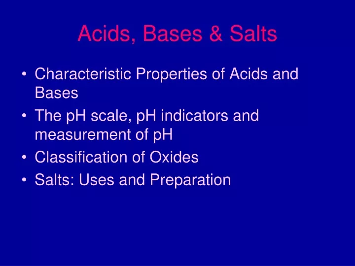 acids bases salts